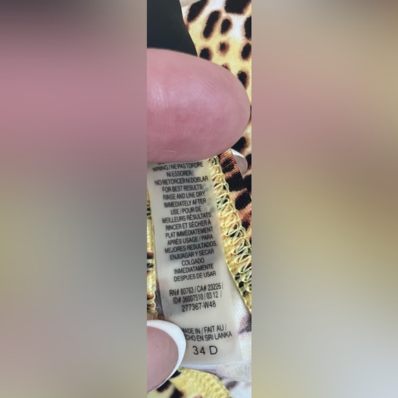 Victoria Secret  34D S Very Sexy Rio Twist Jungle Cat Bandeau Bikini - Picture 7 of 7